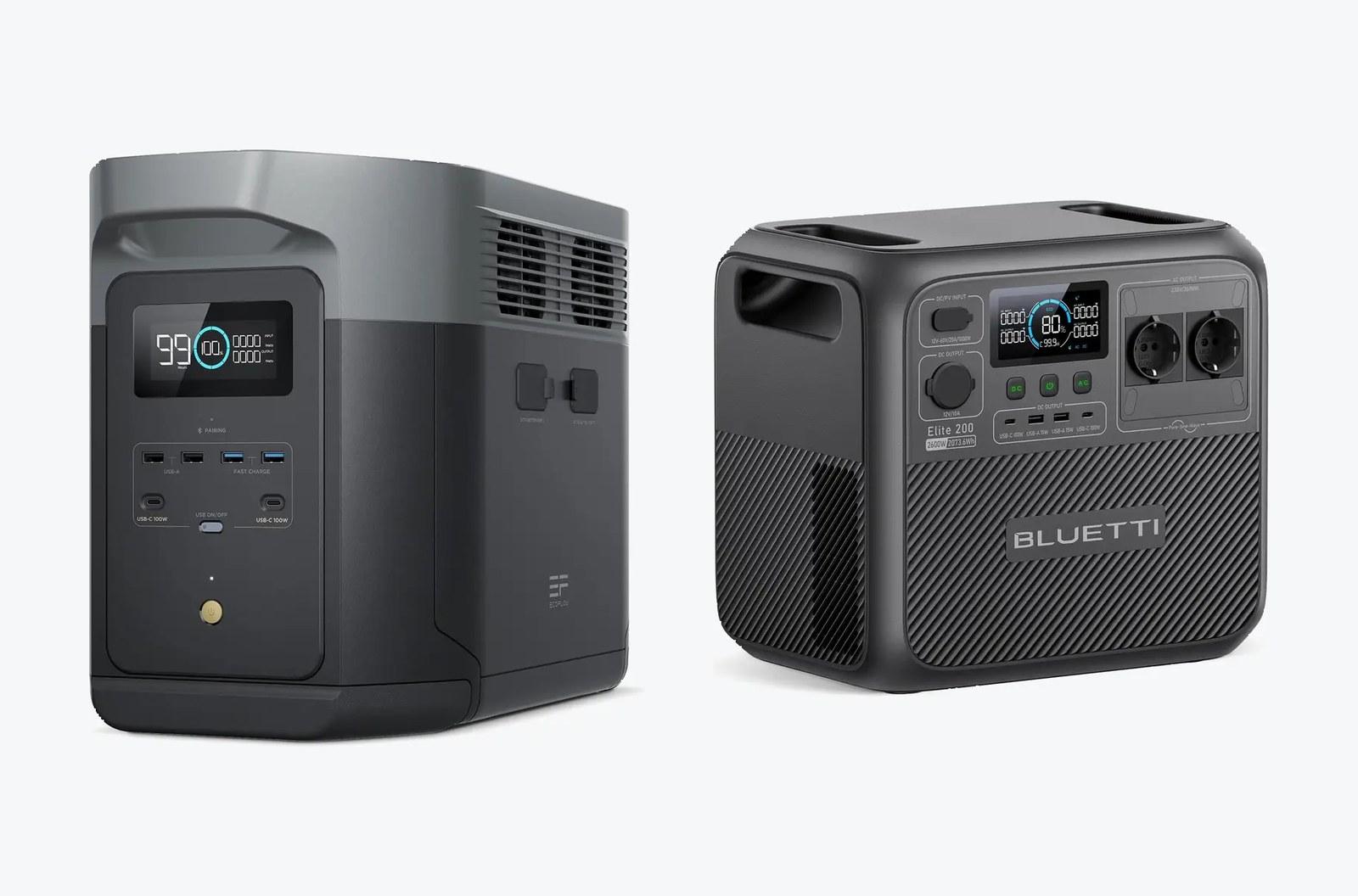 EcoFlow Delta 2 Max y Bluetti Elite 200 V2, las dos estaciones de energía de 2 kWh enfrentadas