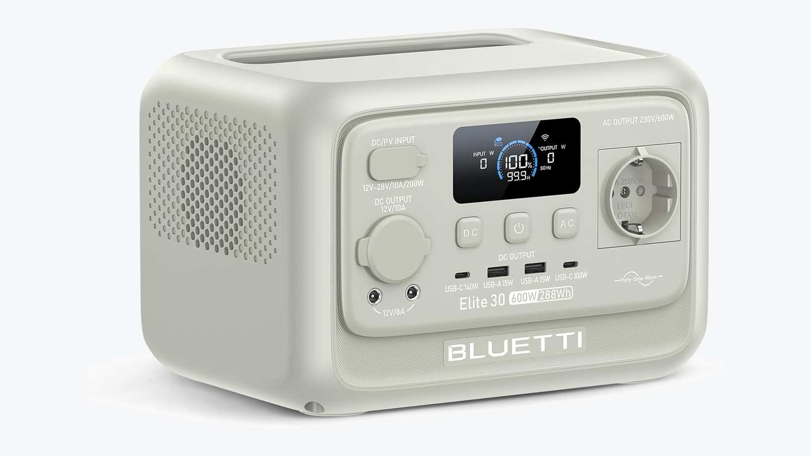 Bluetti Elite 30 V2, estación de energía portátil de 288 Wh y 600 W de salida