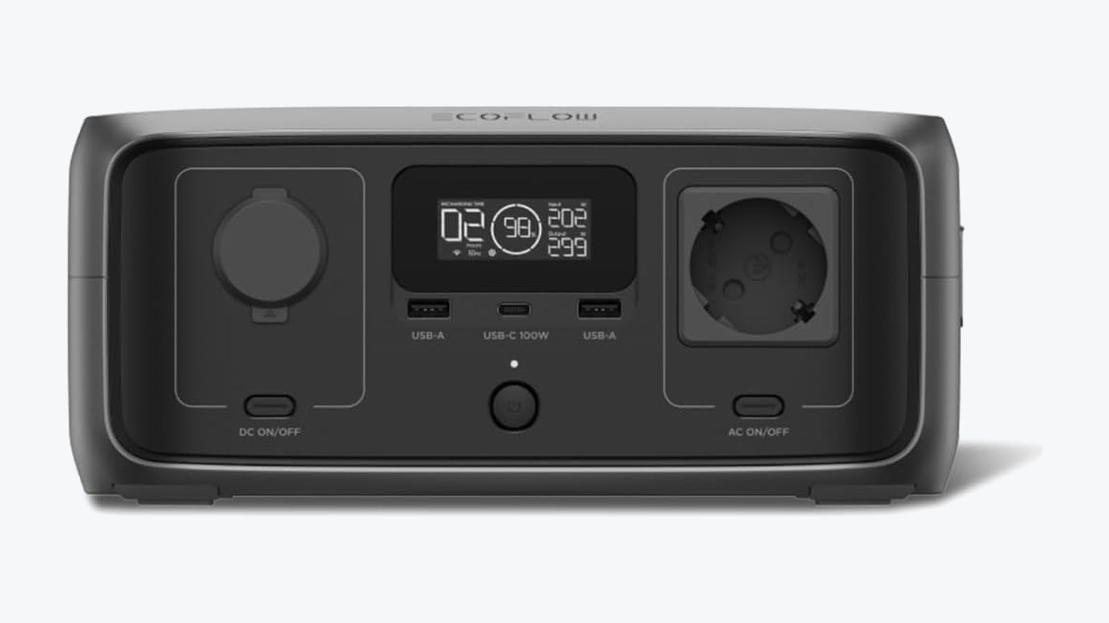EcoFlow River 3, estación de energía portátil de 245 Wh, con pantalla, dos USB-A, USB-C y una toma de corriente
